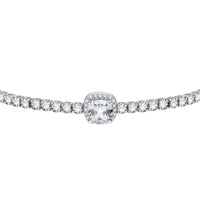 tesori bracelet 925 white cushion cz 16+1.75cm