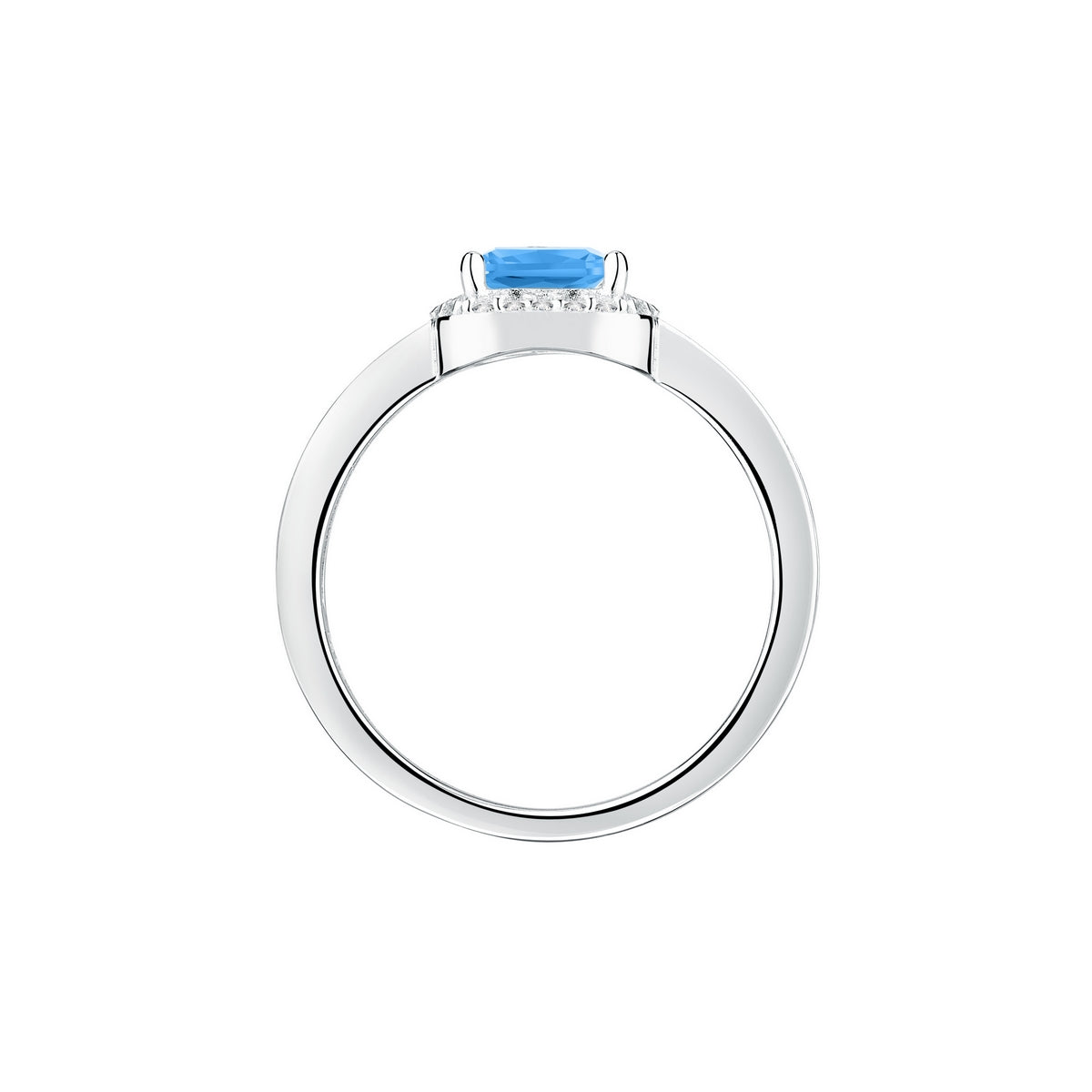 tesori ring 925 aqua blue cushion cz s14