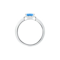 tesori ring 925 aqua blue cushion cz s14