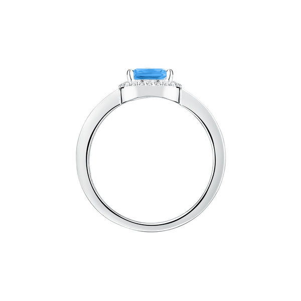 tesori ring 925 aqua blue cushion cz s16