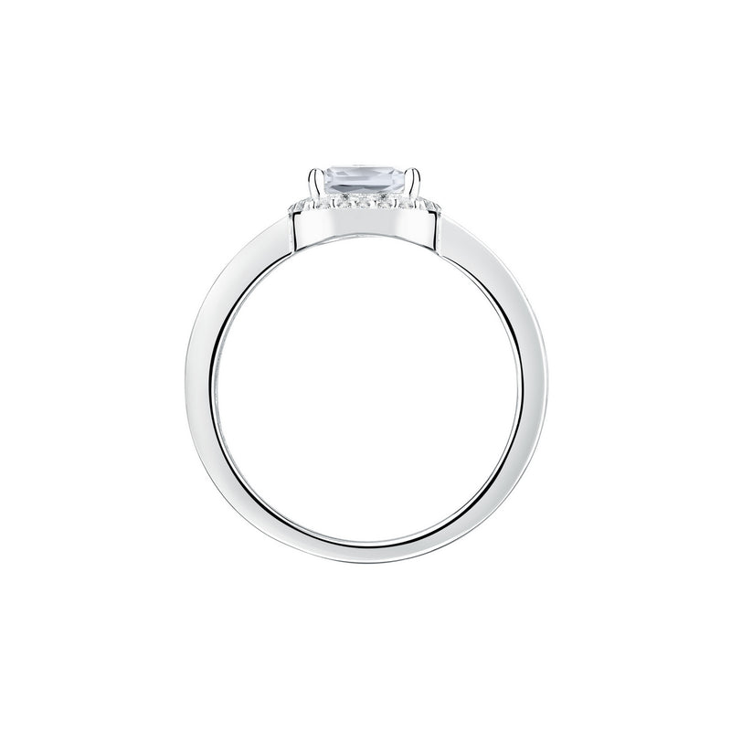 tesori ring 925 w/white cushion cz s.14