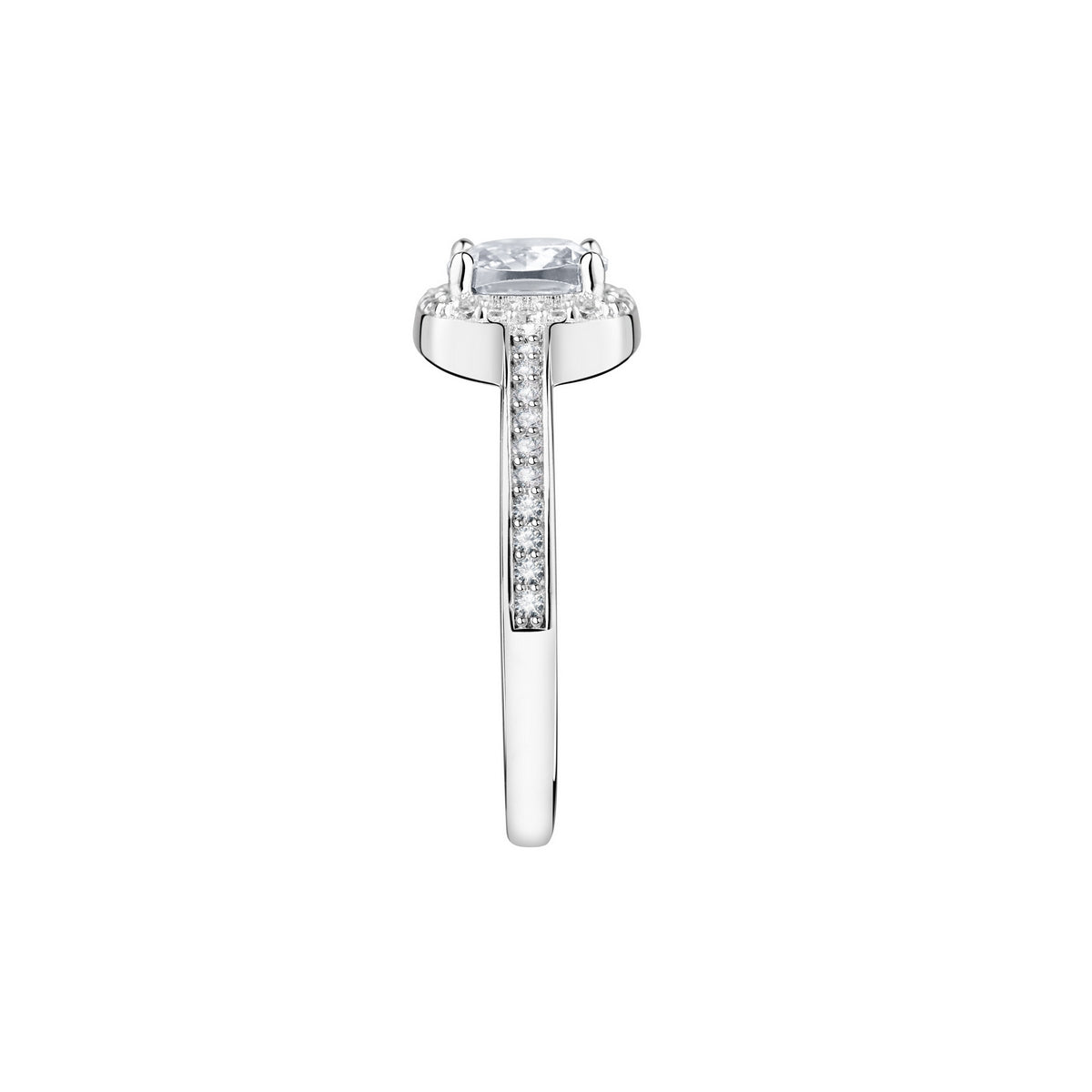 tesori ring 925 w/white cushion cz s.16