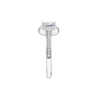 tesori ring 925 w/white cushion cz s.16