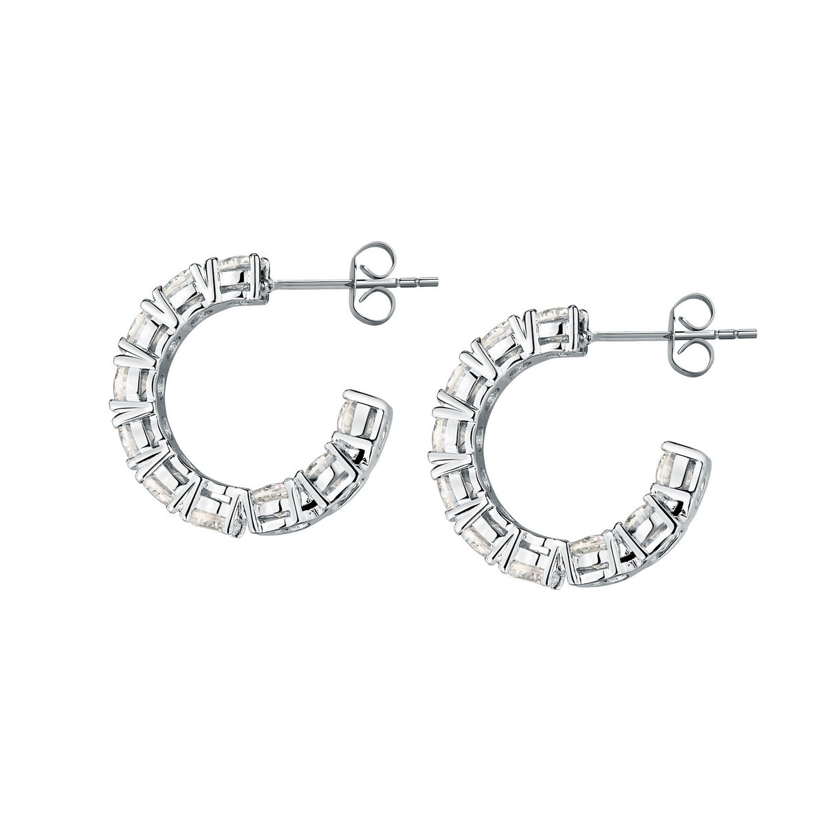 tesori earring 925 20mm hoop with cz