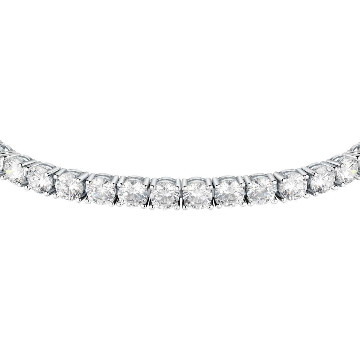 tesori bracelet.5mm white cz silver 925 16+3cm