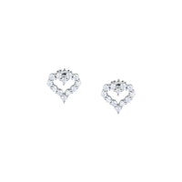 tesori earring 925 silver heart cz