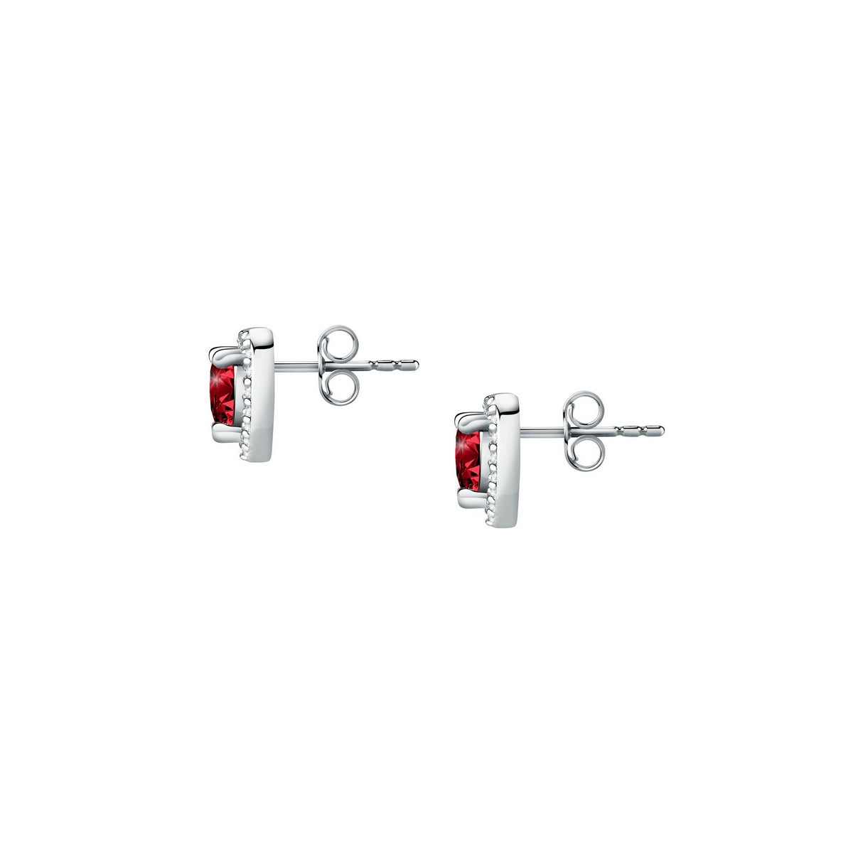 tesori earrings ruby cz 925 silver