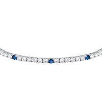 tesori bracelet 925 silver white & sapphire solo cz 19cm