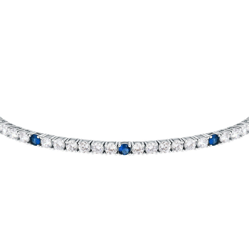 tesori bracelet 925 silver white & sapphire solo cz 19cm