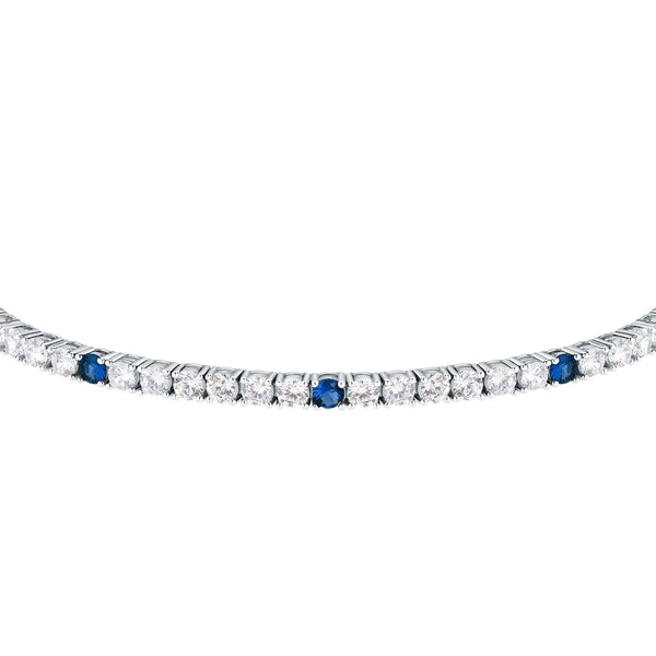 tesori bracelet 925 silver white & sapphire solo cz 19cm