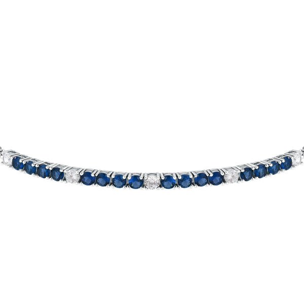 tesori bracelet 925 silver white & quad sapphirecz 19cm