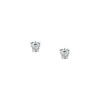 tesori stud earrings 925 silver white cz