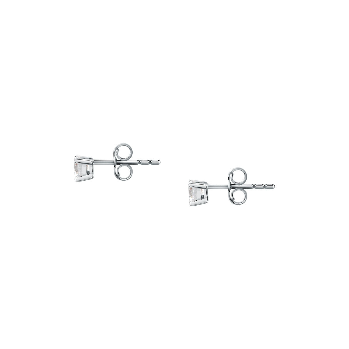 tesori stud earrings 925 silver white cz