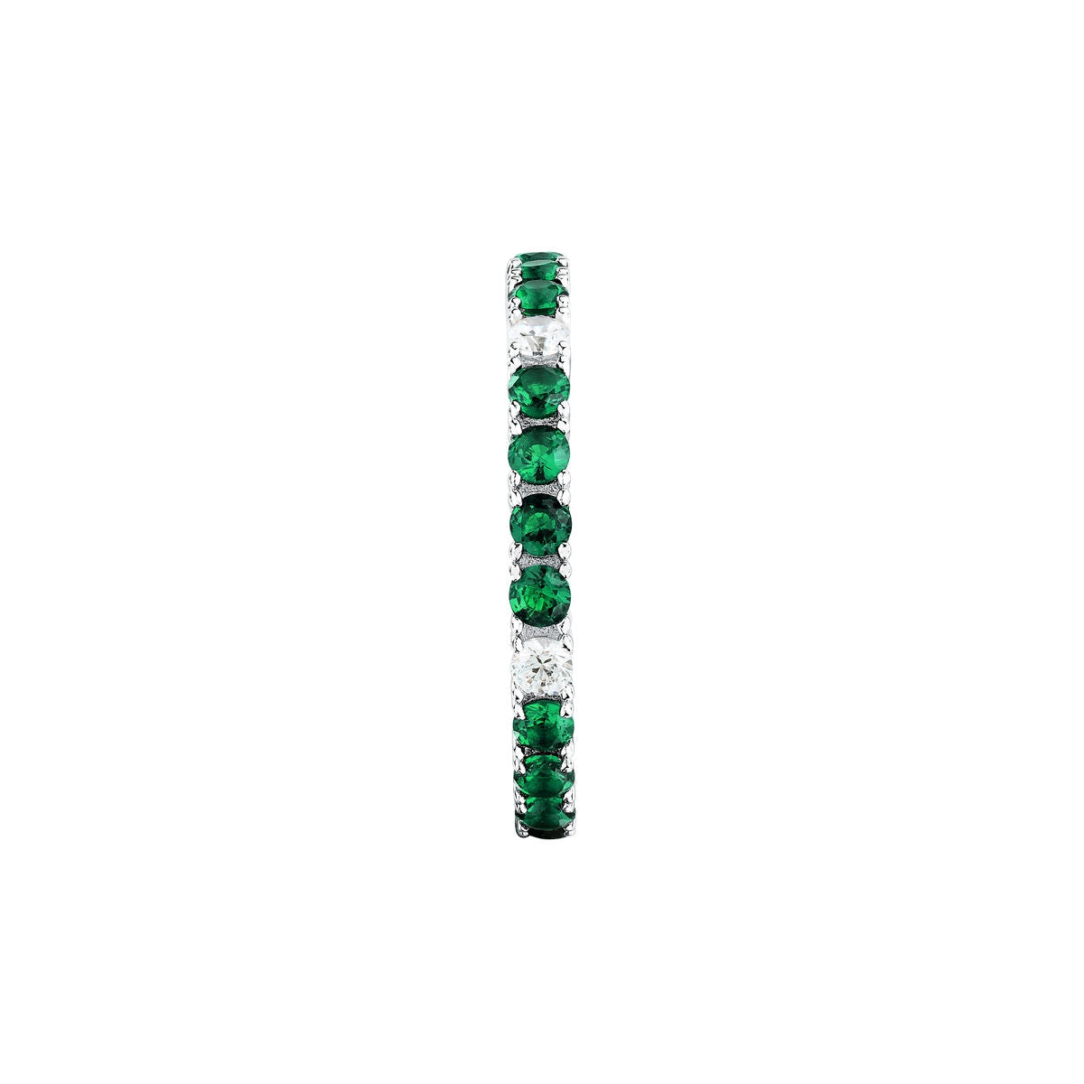 tesori ring 925 silver white & quad emerald cz 140n+