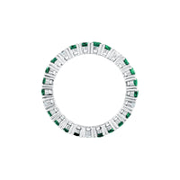 tesori ring 925 silver white & quad emerald cz 160p