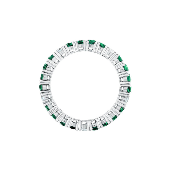 tesori ring 925 silver white & quad emerald cz 160p