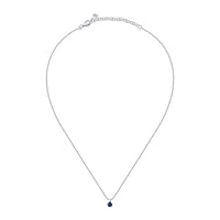 morellato silver tesori recycled 925 silver blue cz necklace 40+5