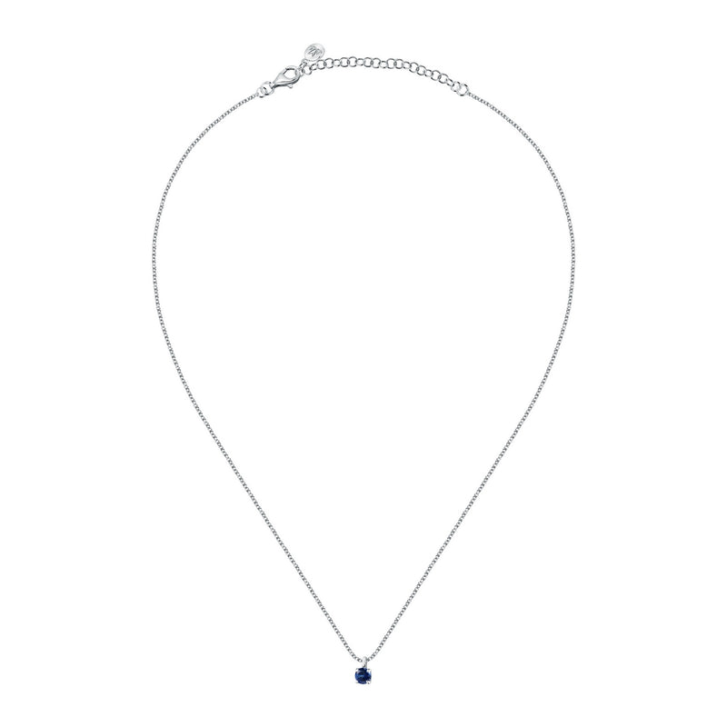 morellato silver tesori recycled 925 silver blue cz necklace 40+5