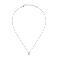 morellato silver tesori recycled 925 silver red cz necklace 40+5