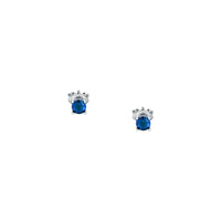 morellato silver tesori recycled 925 silver blue cz stud earrings