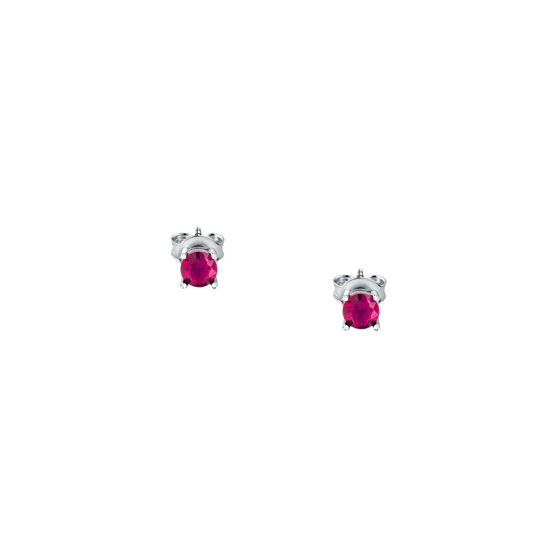 morellato silver tesori recycled 925 silver red cz stud earrings