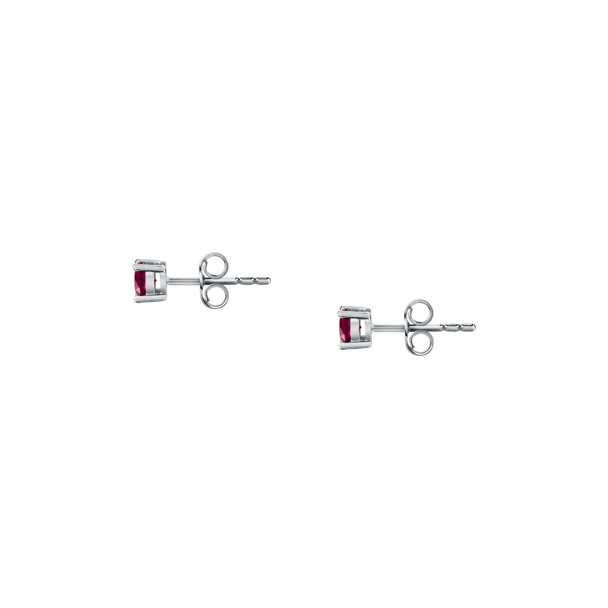 morellato silver tesori recycled 925 silver red cz stud earrings