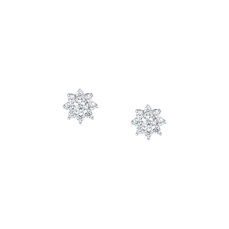 morellato silver tesori recycled 925 silver flower earrings white