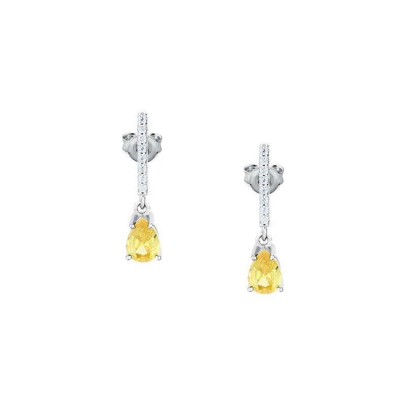 morellato silver tesori recycled 925 silver yellow drop earrings