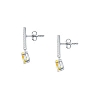 morellato silver tesori recycled 925 silver yellow drop earrings