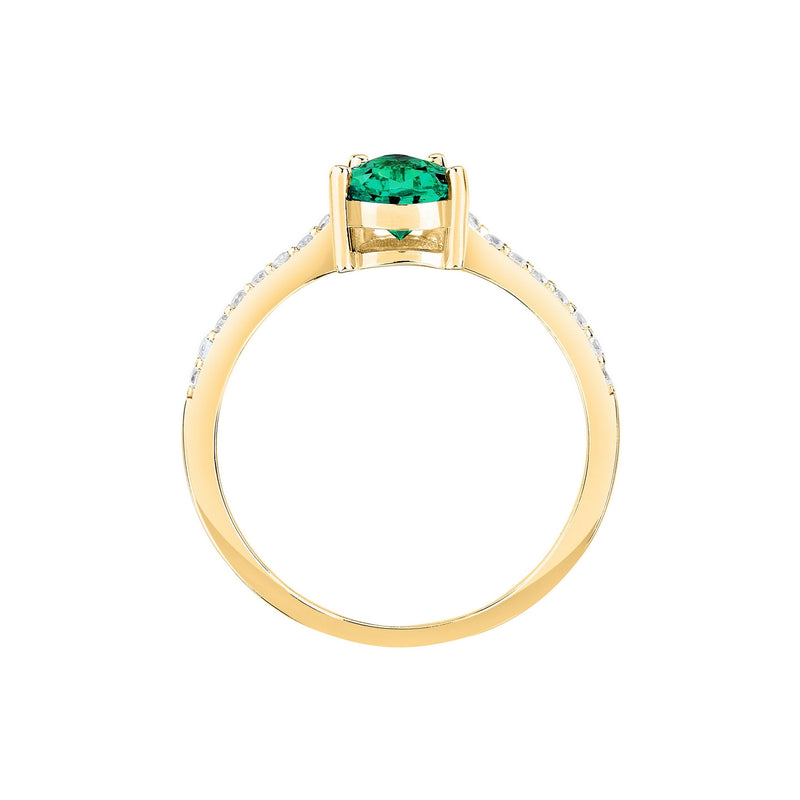 morellato silver tesori recycled gold plated silver green pear ring 016