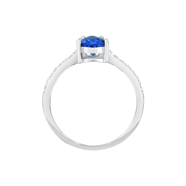 morellato silver tesori recycled 925 silver blue drop cz ring 012