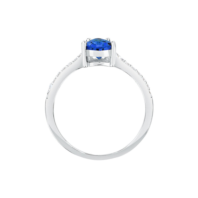 morellato silver tesori recycled 925 silver blue drop cz ring 016