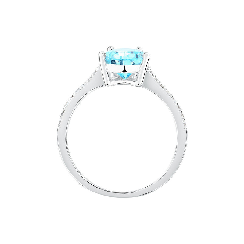 morellato silver tesori recycled 925 silver aqua drop cz ring 014
