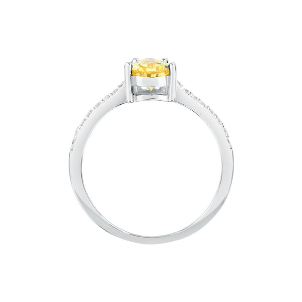 morellato silver tesori recycled 925 silver ylw drop cz ring 12