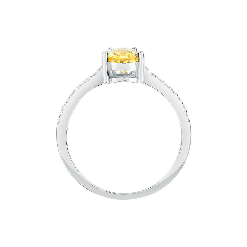 morellato silver tesori recycled 925 silver ylw drop cz ring 14