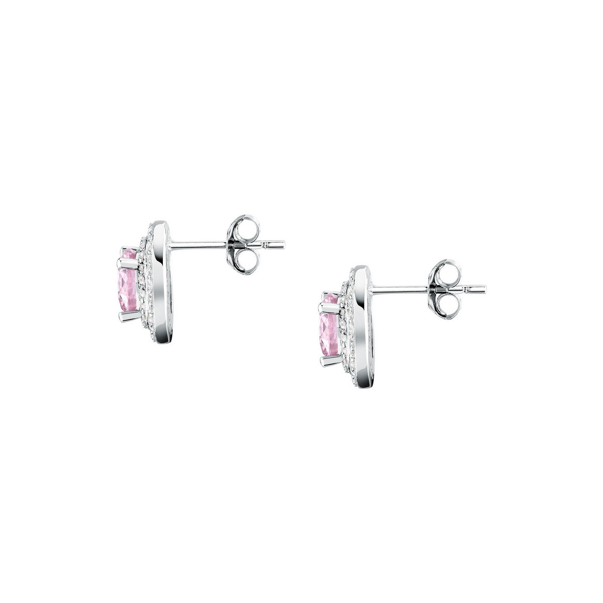 morellato silver tesori earring silv925 rh cz pink+white