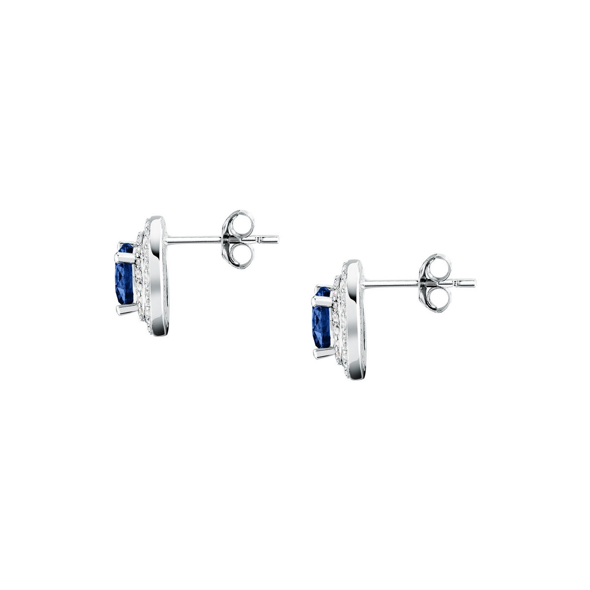 morellato silver tesori earring silv925 rh cz blue+white