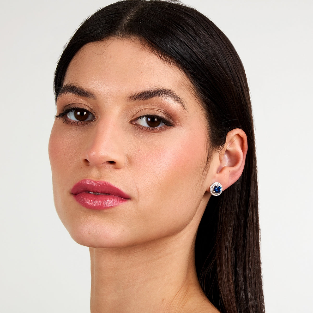 morellato silver tesori earring silv925 rh cz blue+white