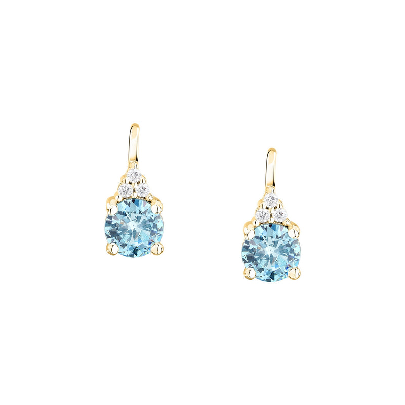 morellato silver tesori earring silv925 yg cz l.blue+white