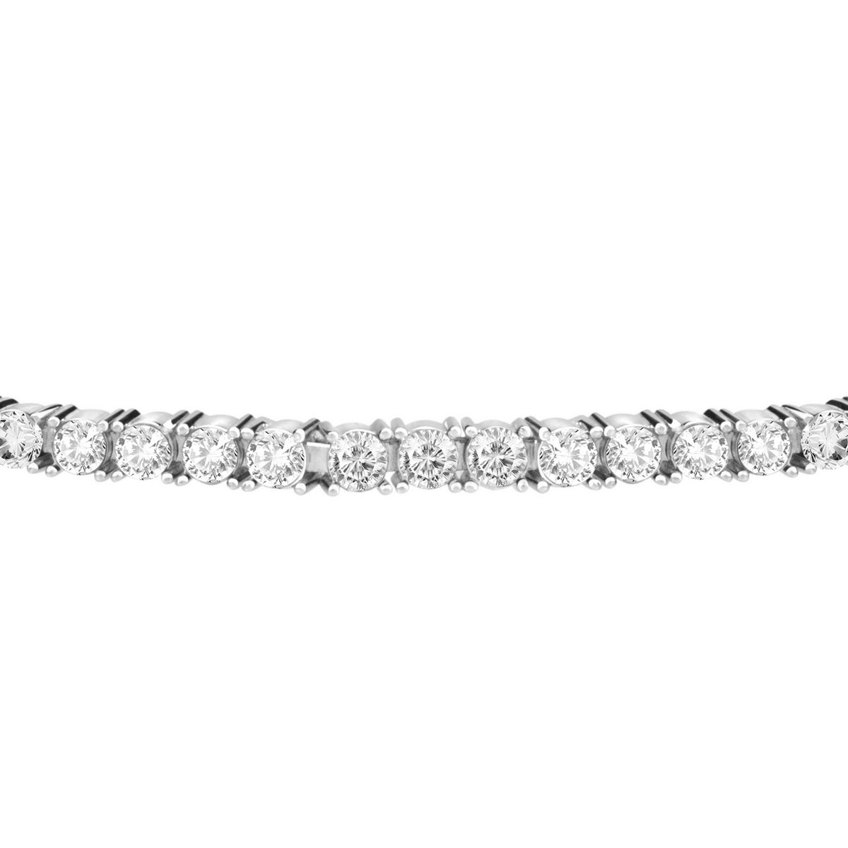 tesori silver bracelet. ss white cz silver.925