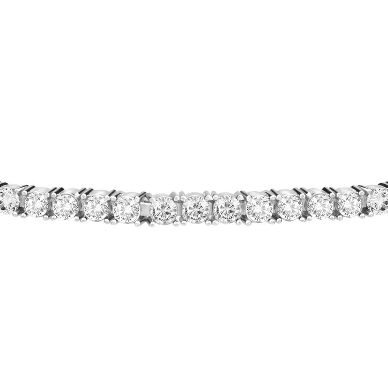 tesori silver bracelet. ss white cz silver.925