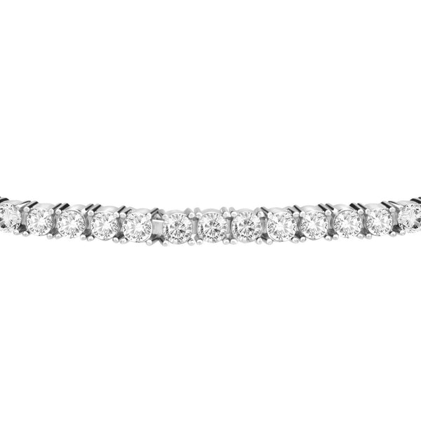 tesori silver bracelet. ss white cz silver.925