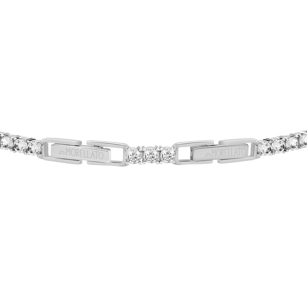 tesori silver bracelet. ss white cz silver.925