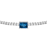 tesori bracelet ss tennis silver 925 cz sapphire stone