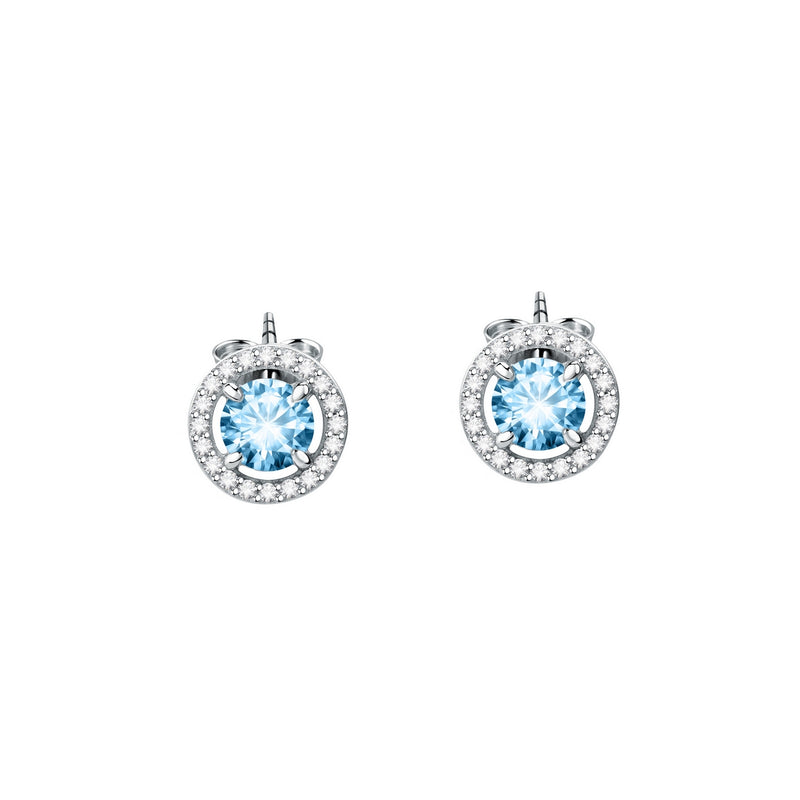 tesori earring cz/aquamarine silver.925