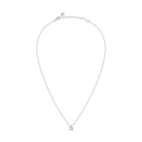 tesori pendant white stone 40+5cm silver.925