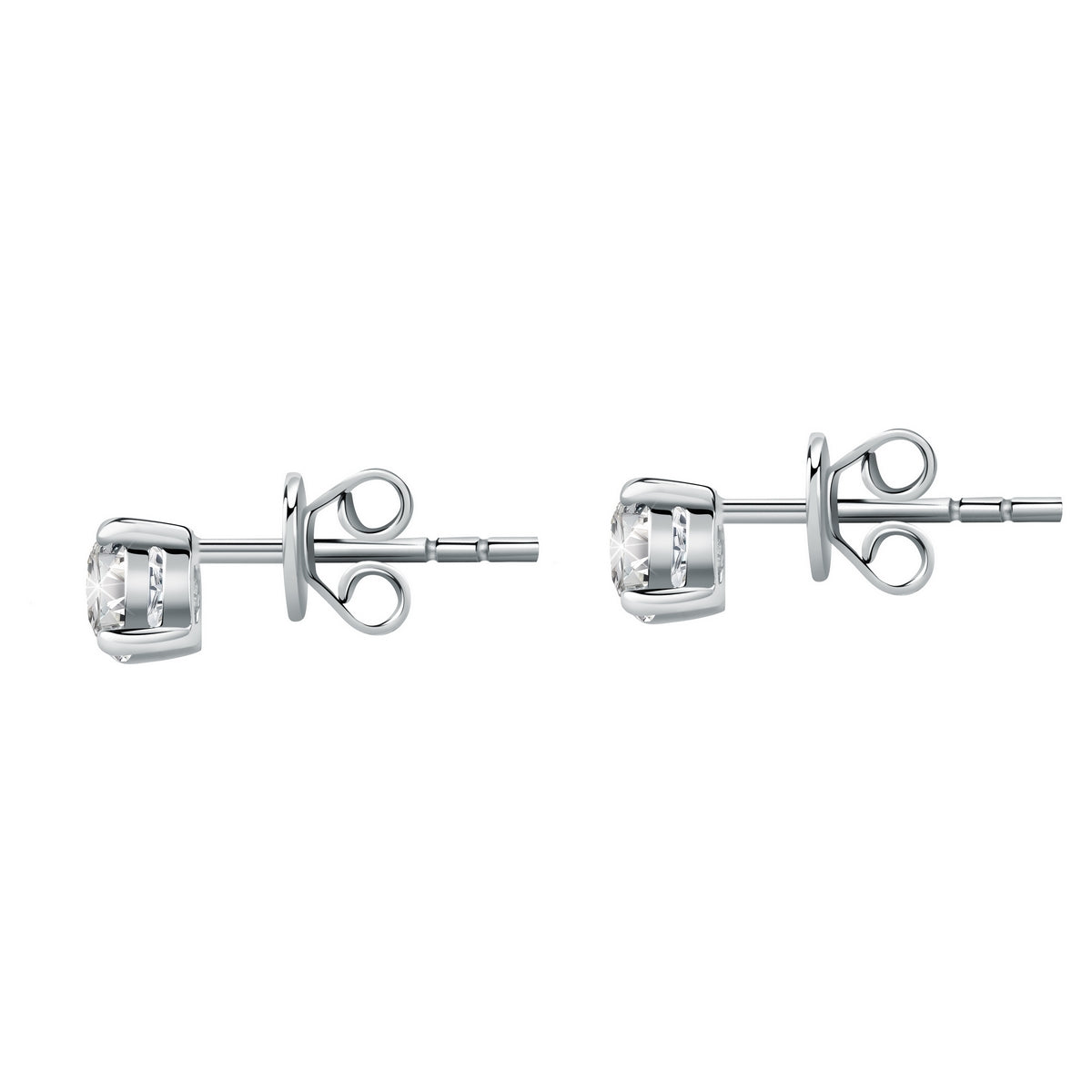 tesori earring white stone silver.925