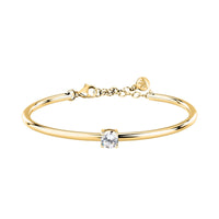 morellato 18k gold plated cerchi bangle stainless steel 6cm white cz