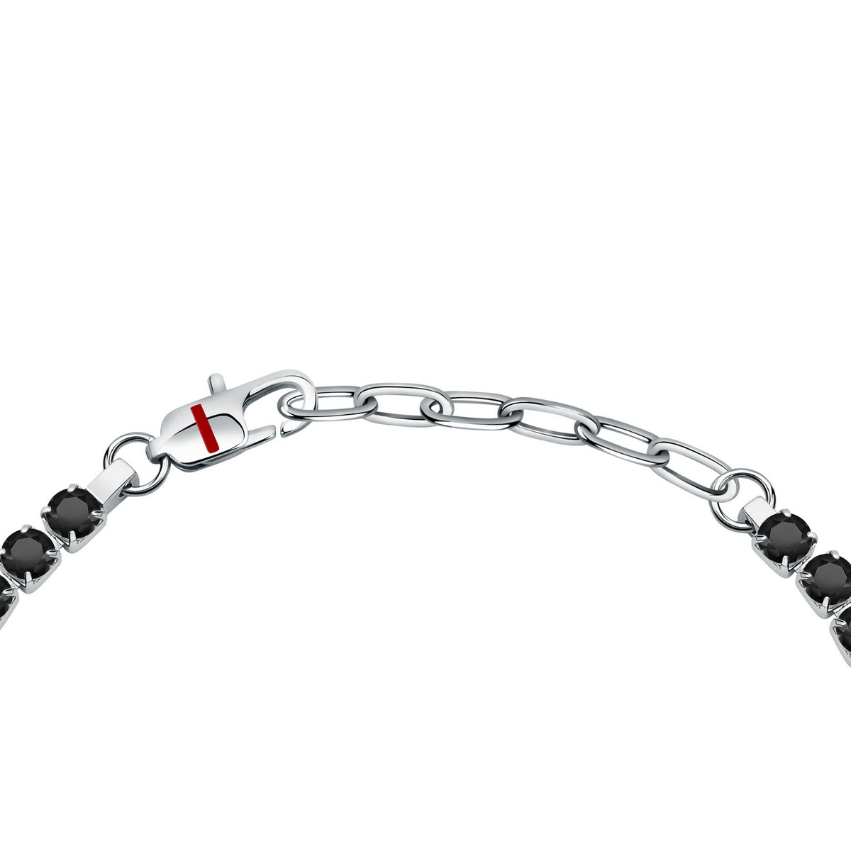 sector tennis braceletblack crystals 22cm