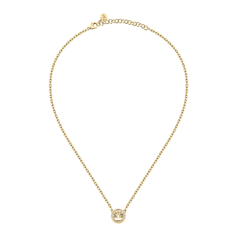 morellato 18k gold plated talismani necklace stainless steel yg crystal 40+5cm